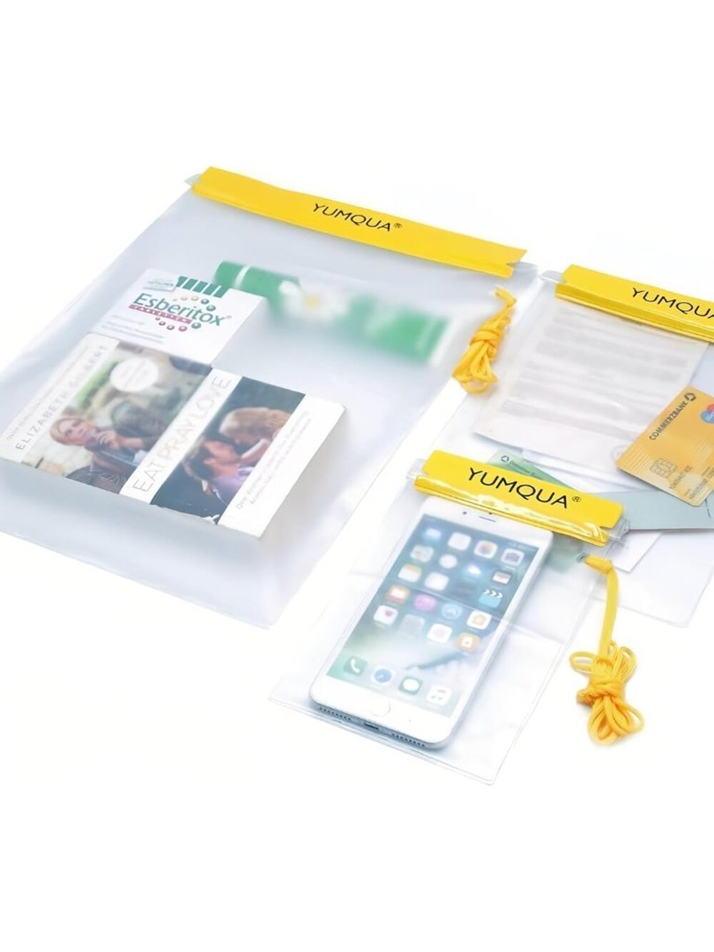 Waterproof Pouch Dry Bags Document Map Holder for Water Sport 3PACK